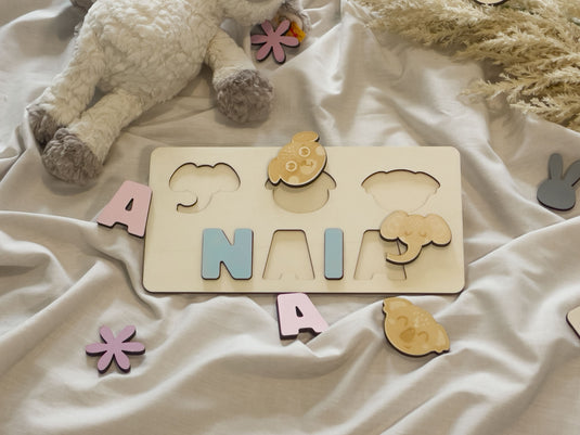 Montessori Name Puzzle for Kids - Personalized Wooden  Puzzle