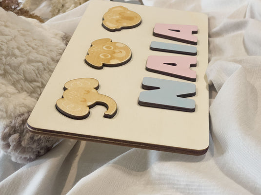 Montessori Name Puzzle for Kids - Personalized Wooden  Puzzle