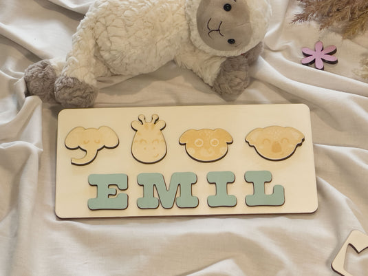 Montessori Name Puzzle for Kids - Personalized Wooden Puzzle